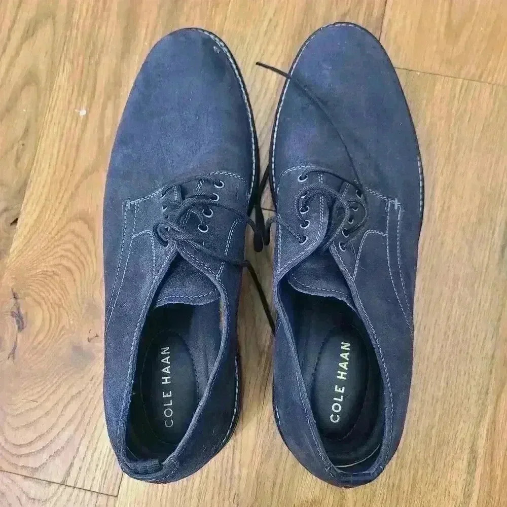 New Cole Haan mens Frankland Grand navy Nubuck Oxford dress Sz 11.5 navy A-84 - Picture 7 of 10